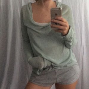 See-through sea foam hoodie